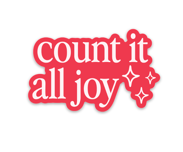 Count It All Joy Sticker - Red