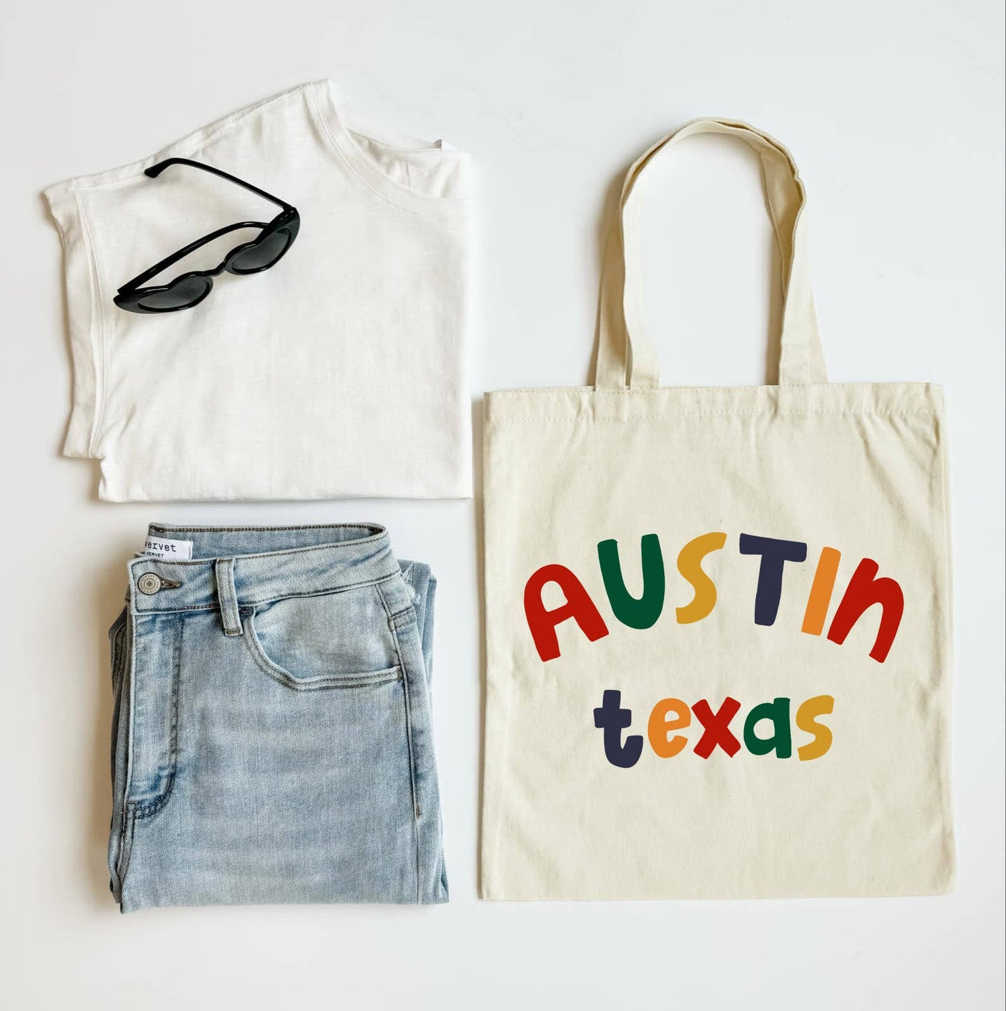 Colorful City Tote Custom Hometown Canvas Gift Bag