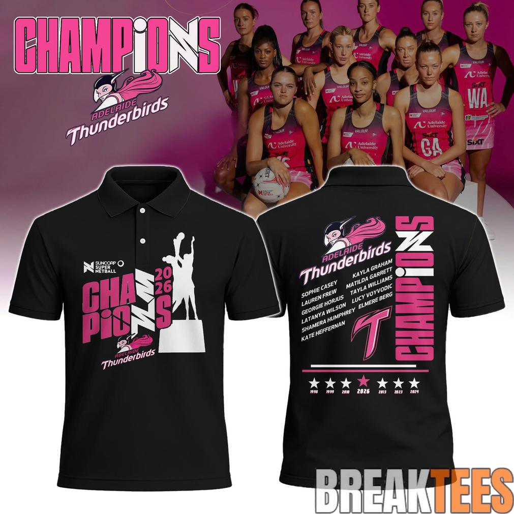 ADE Thunderbirds Champions Suncorp Super Netball 2026 Polo Shirt
