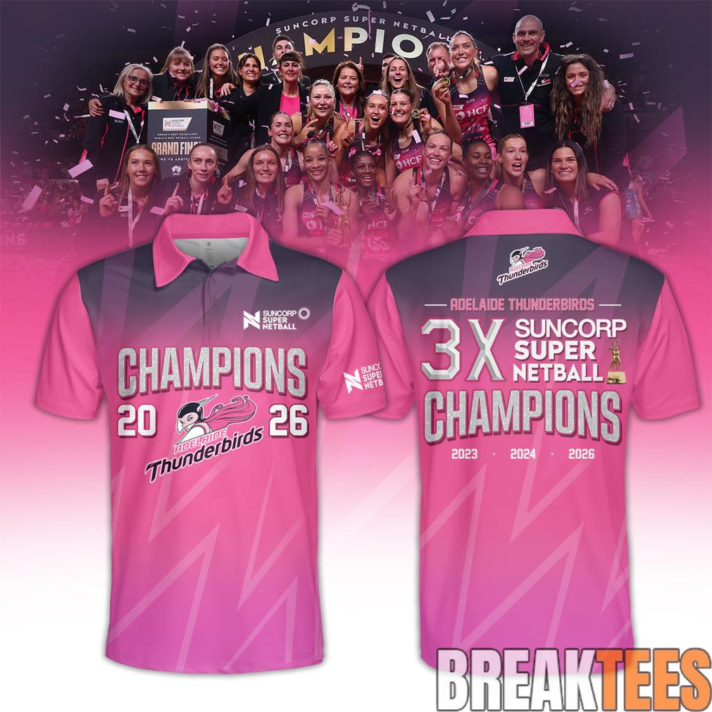 Adelaide Thunderbirds Champions Women’s 2026 Special Polo For Fans