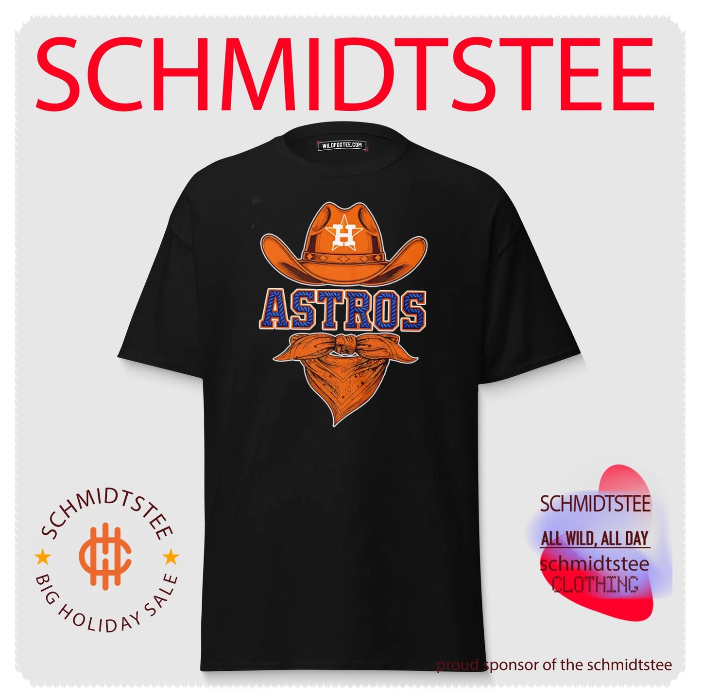 Houston Astros cowboy hat and bandana graphic shirt