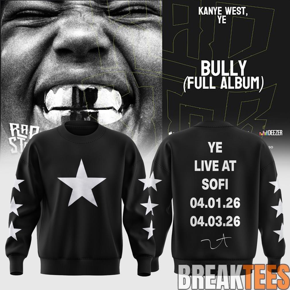Kanye West Rap Star ‘Bully’ 2026 Tour Sweatshirt