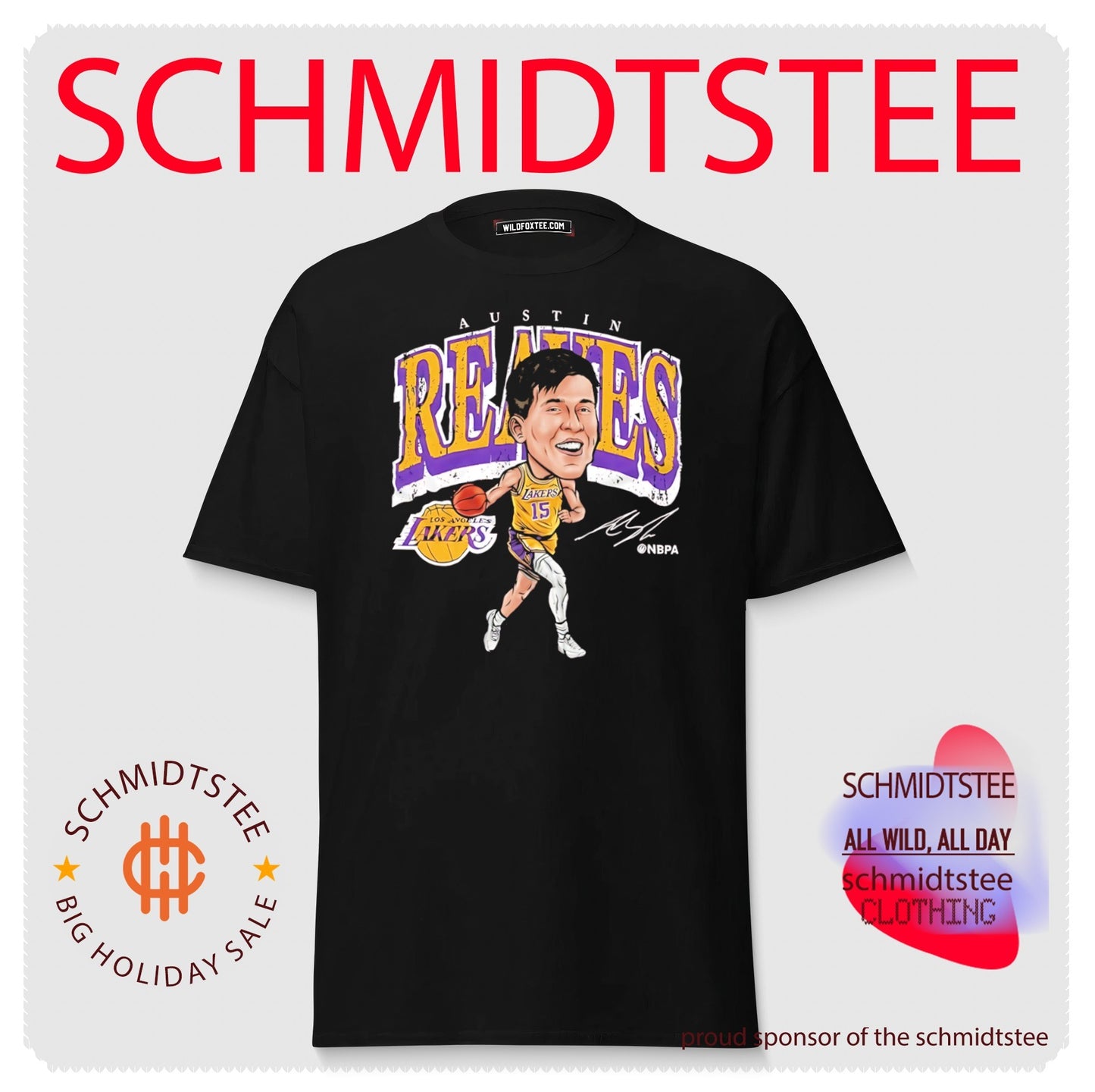 Los Angeles Lakers Austin Reaves big head shirt