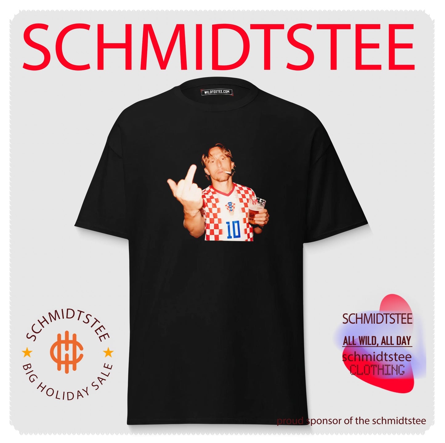 Luka Modric Croatia National Team Middle Finger Beer and Cigarette shirt