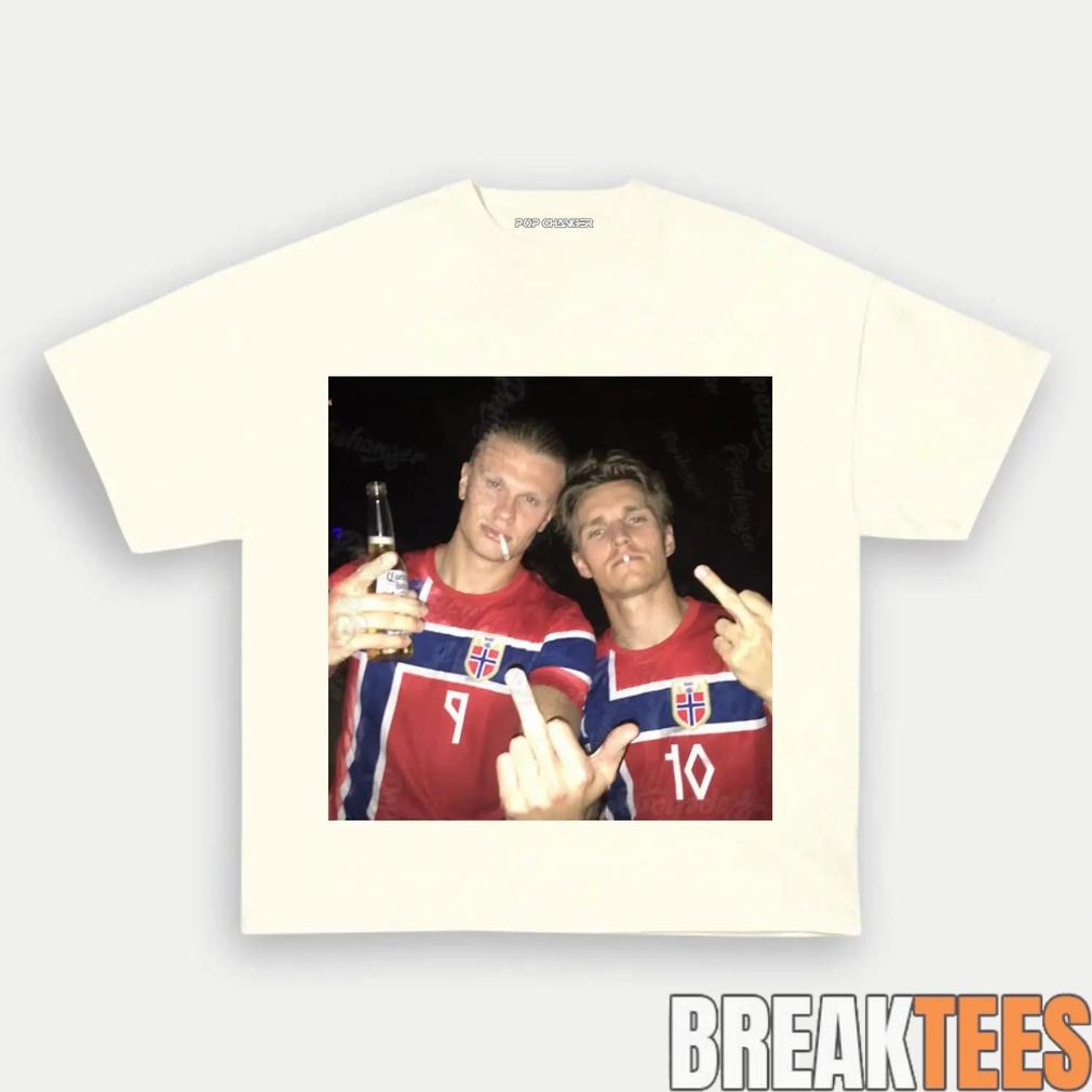 Norway Team Vintage Football Fan Graphic Shirt