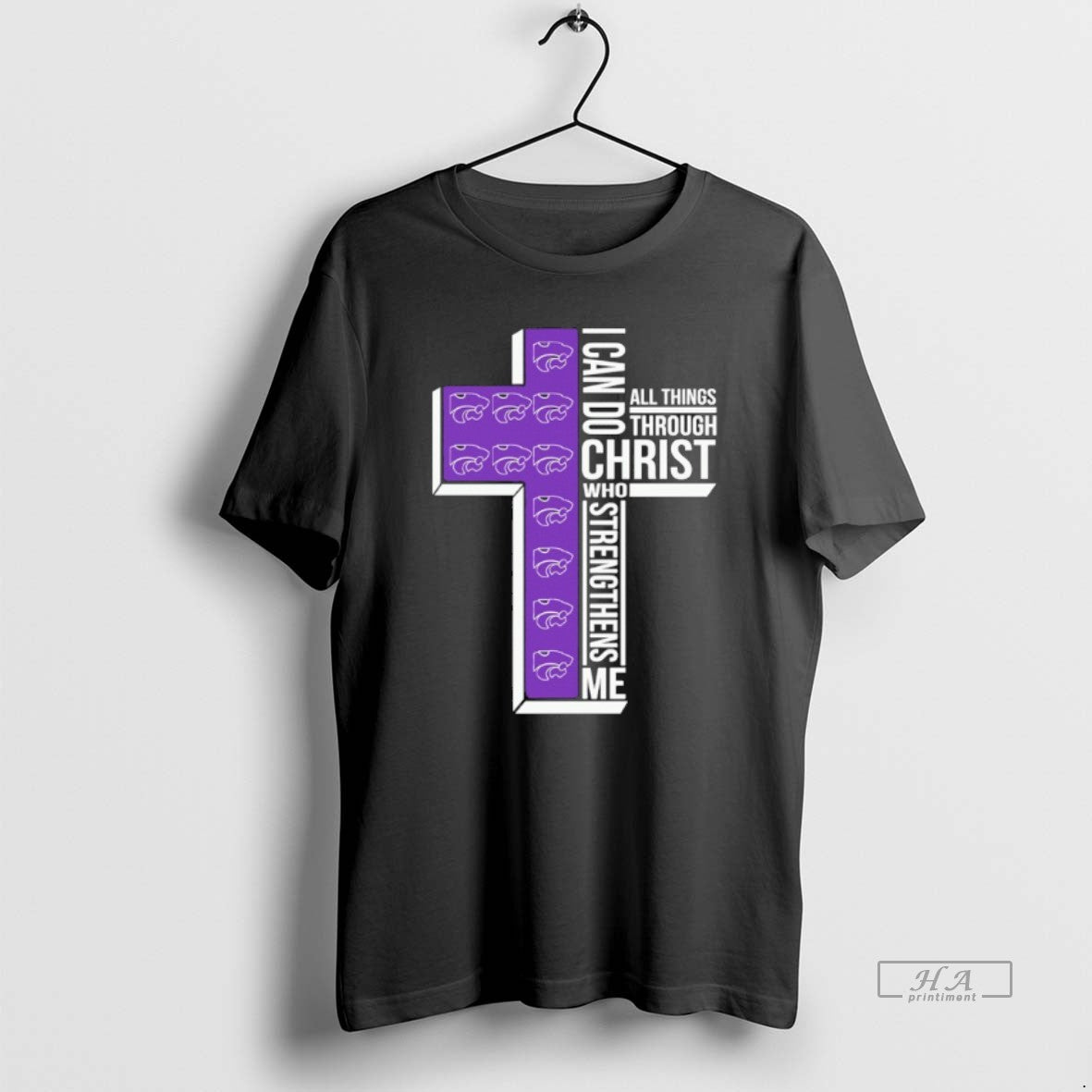 Official Kansas State Wildcats Cross I Can Do All Things Through Christ Who Strengthen Me