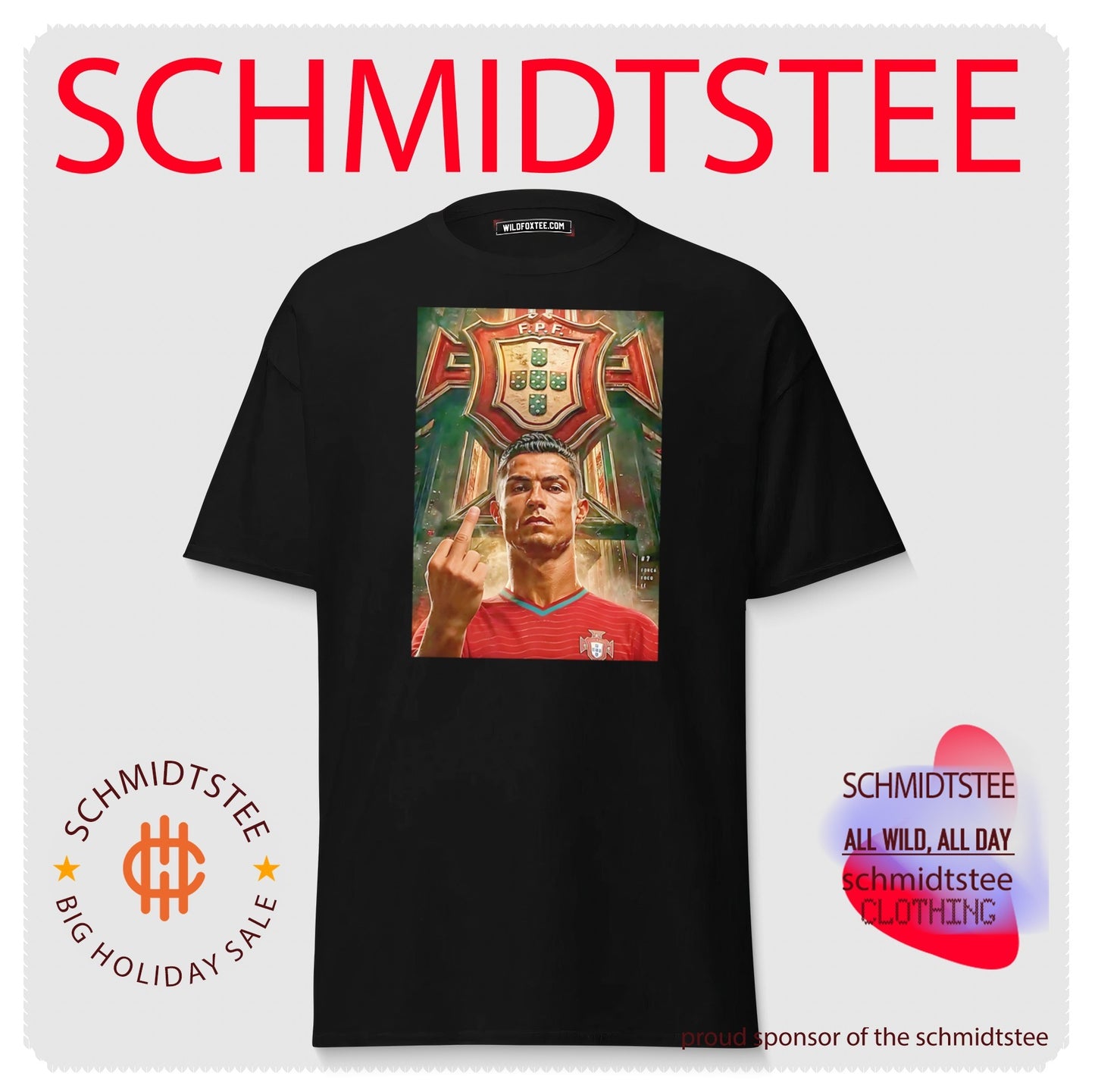 Portugal Cristiano Ronaldo CR7 middle finger shirt