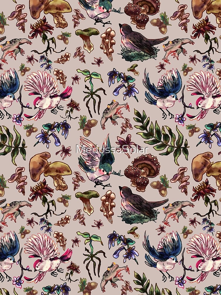 Autumn Forest Pattern by MedussaSolar