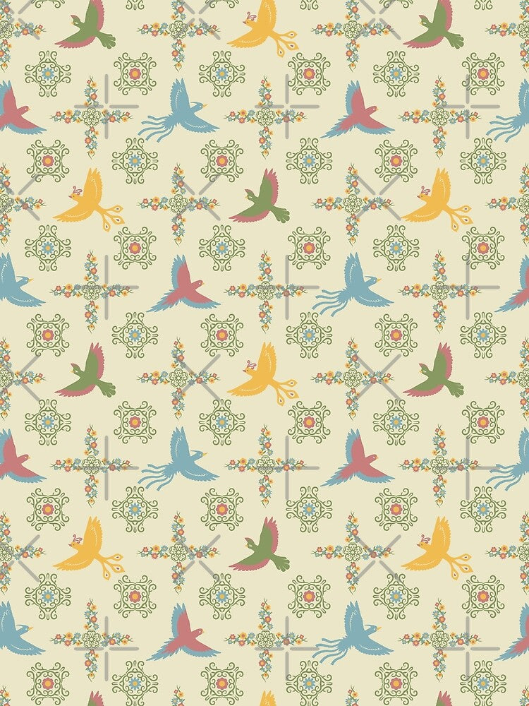 Birds & Flowers pattern by PolpoDesign
