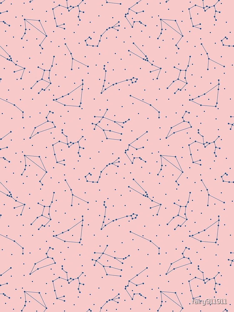 Pink and Navy Zodiac Constellations by fairy911911