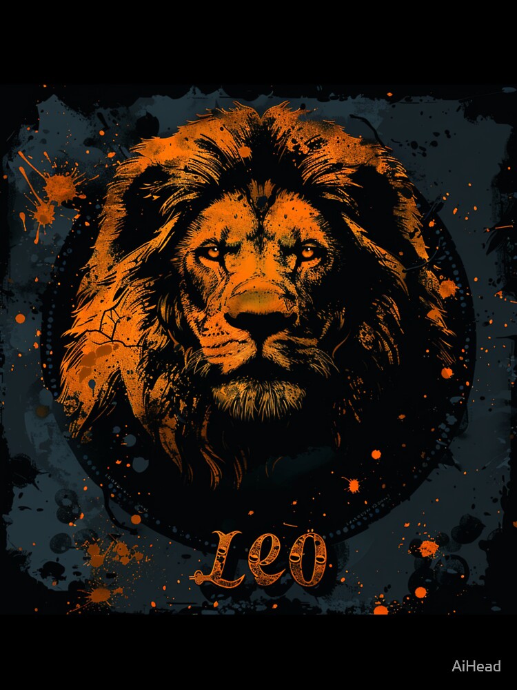 Grunge Style Leo Zodiac Sign by AiHead