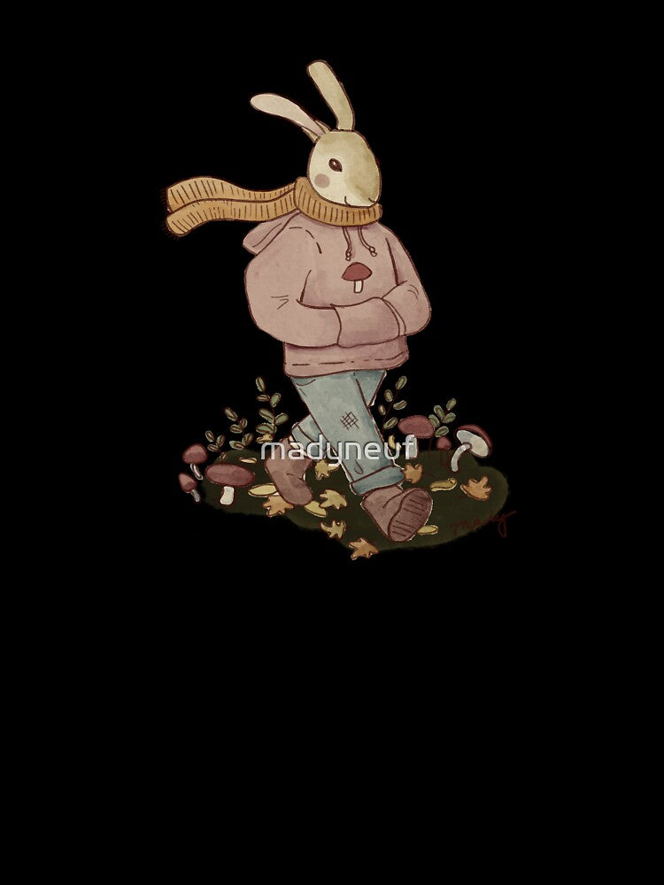 Rabbit Walking Through Leaves by madyneuf