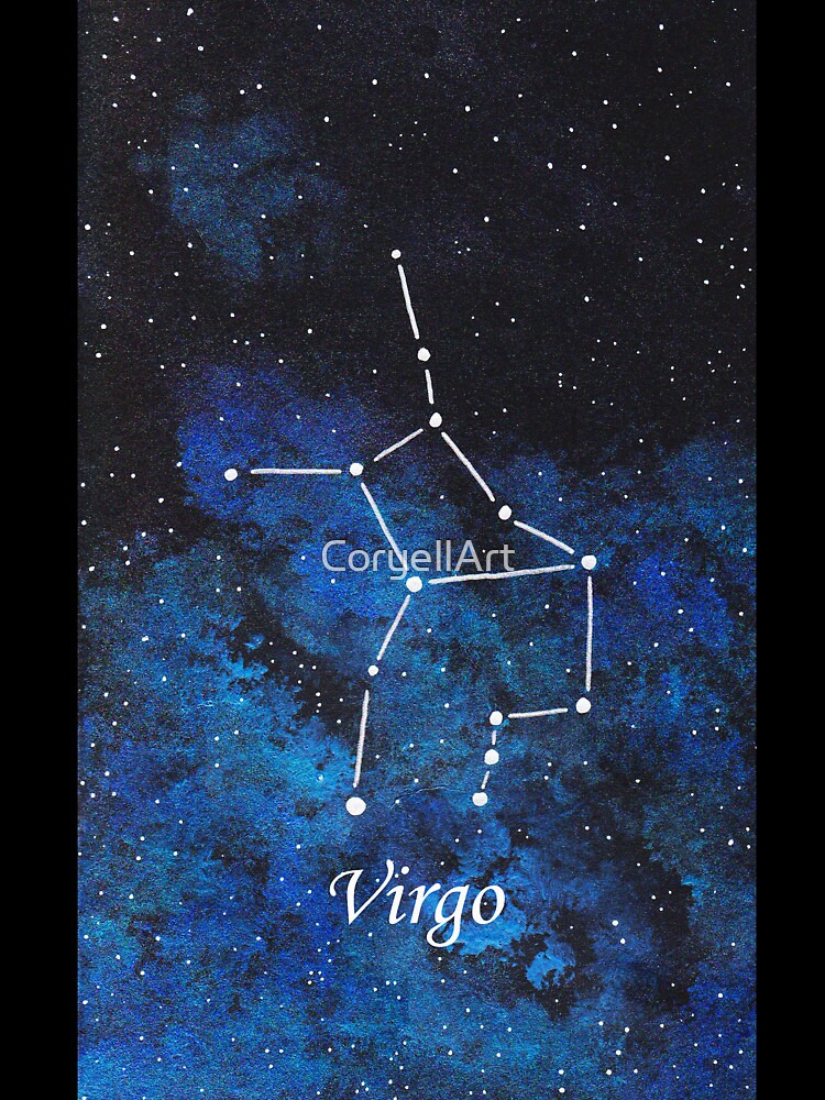 Virgo Zodiac Sign Space Painting by CoryellArt