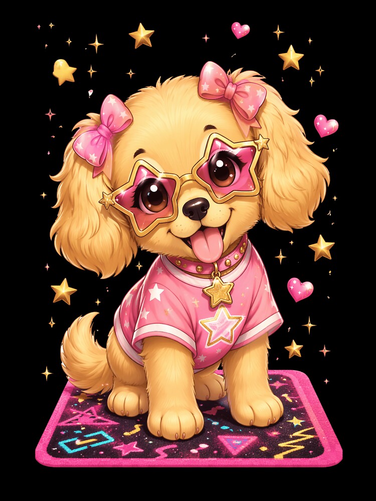 Starry-Eyed Puppy Critter - Pink Arcade Bliss by Ashley critters