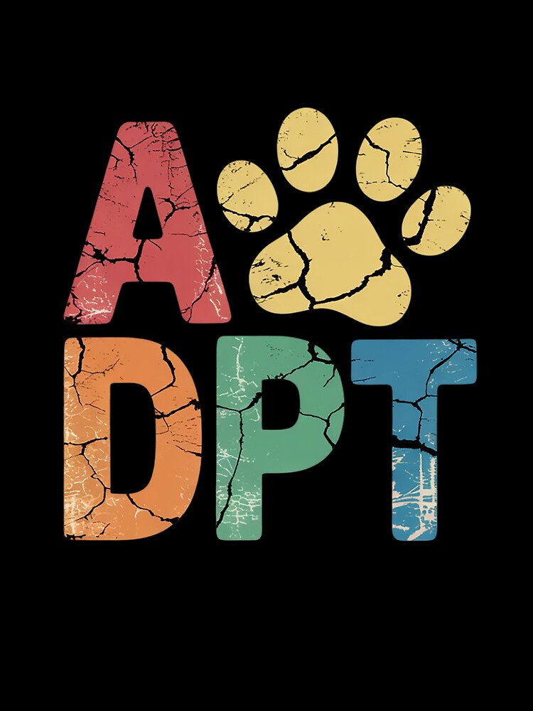 Vintage Rainbow Adopt A Dog Rescue Foster Adoption Month by NailMolisa