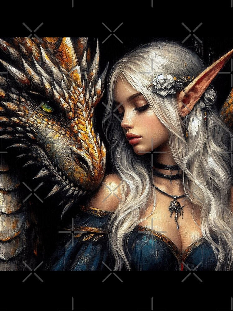 An Elf And Her Dragon by Paragon-Art