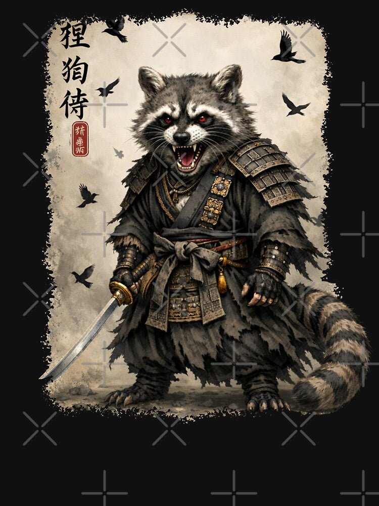 Samurai Raccoon, Japanese Warrior & Art | Vintage Anime by will freed18