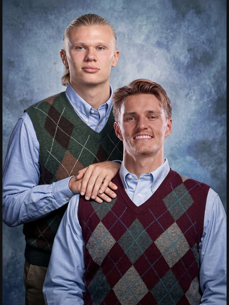 Erling Haaland and Martin Ødegaard Norway World Cup Step Brothers by DonetTrent