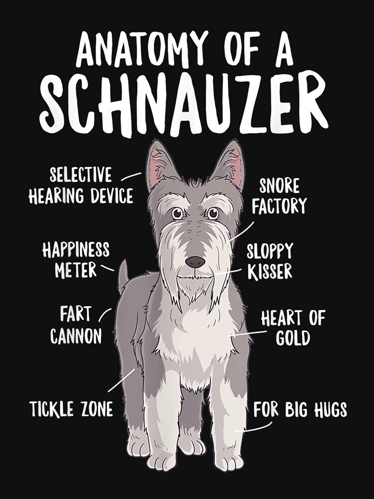 Anatomy Schnauzer Puppy Owner Funny Cute by gymat3
