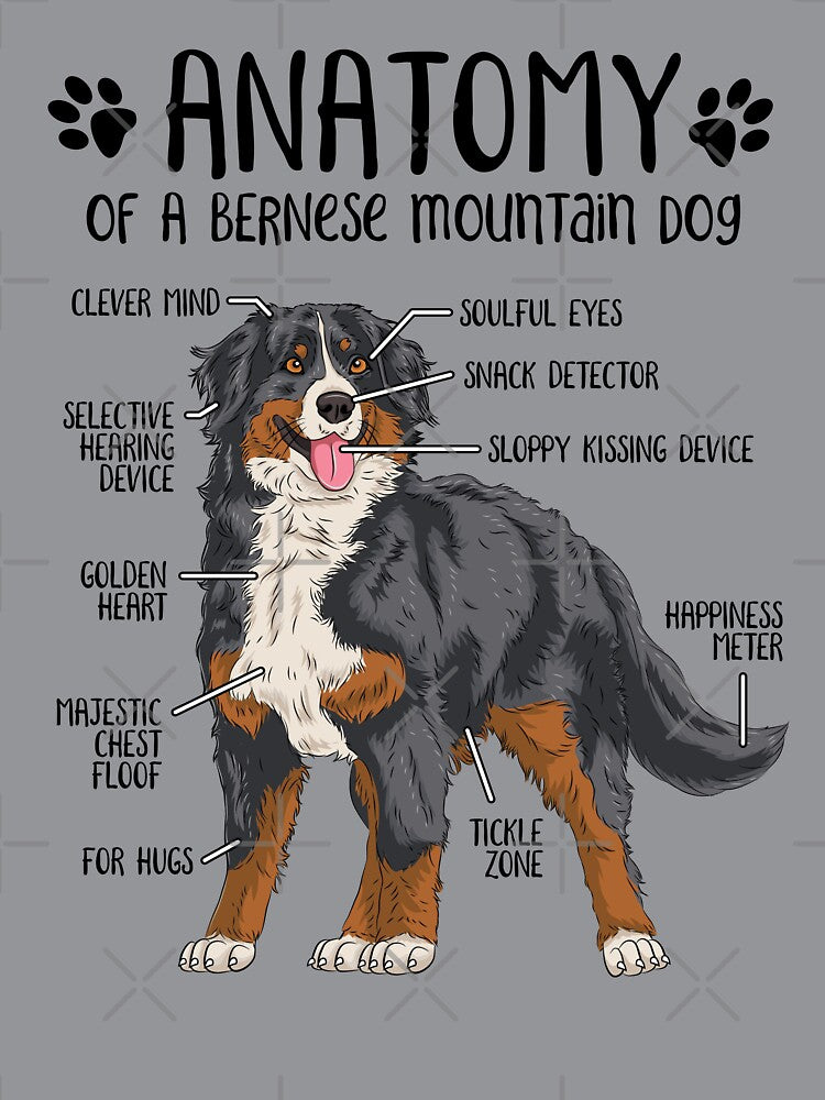 Funny Bernese Mountain Dog Anatomy Berner Dog Owner Dog Lover by lanynx design