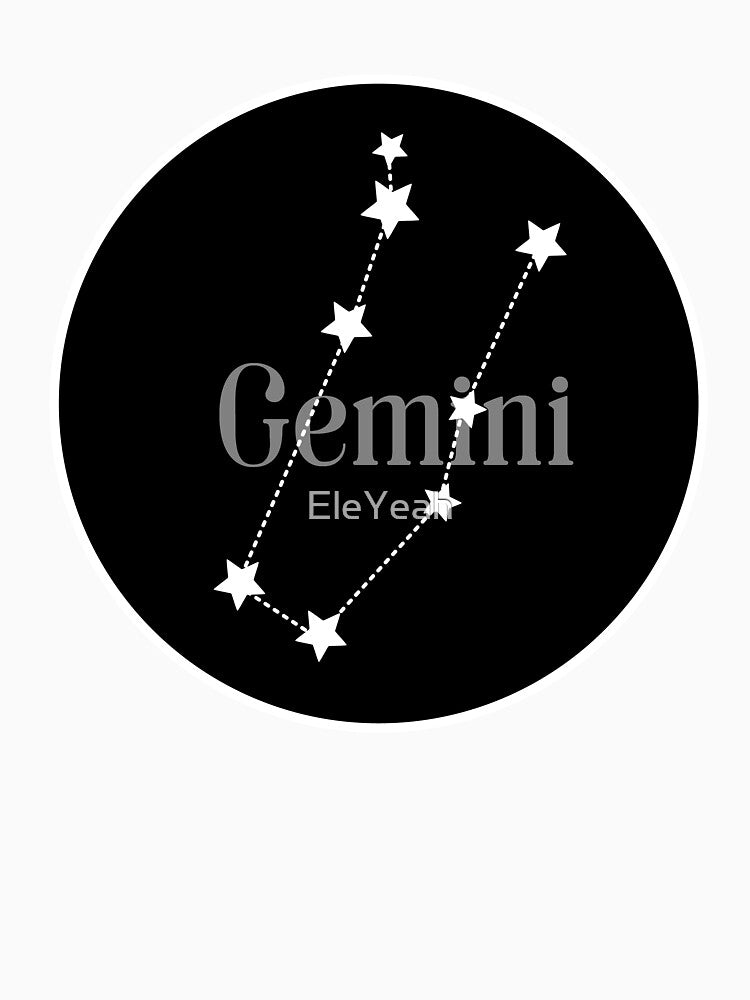Gemini zodiac constellation (black) by EleYeah