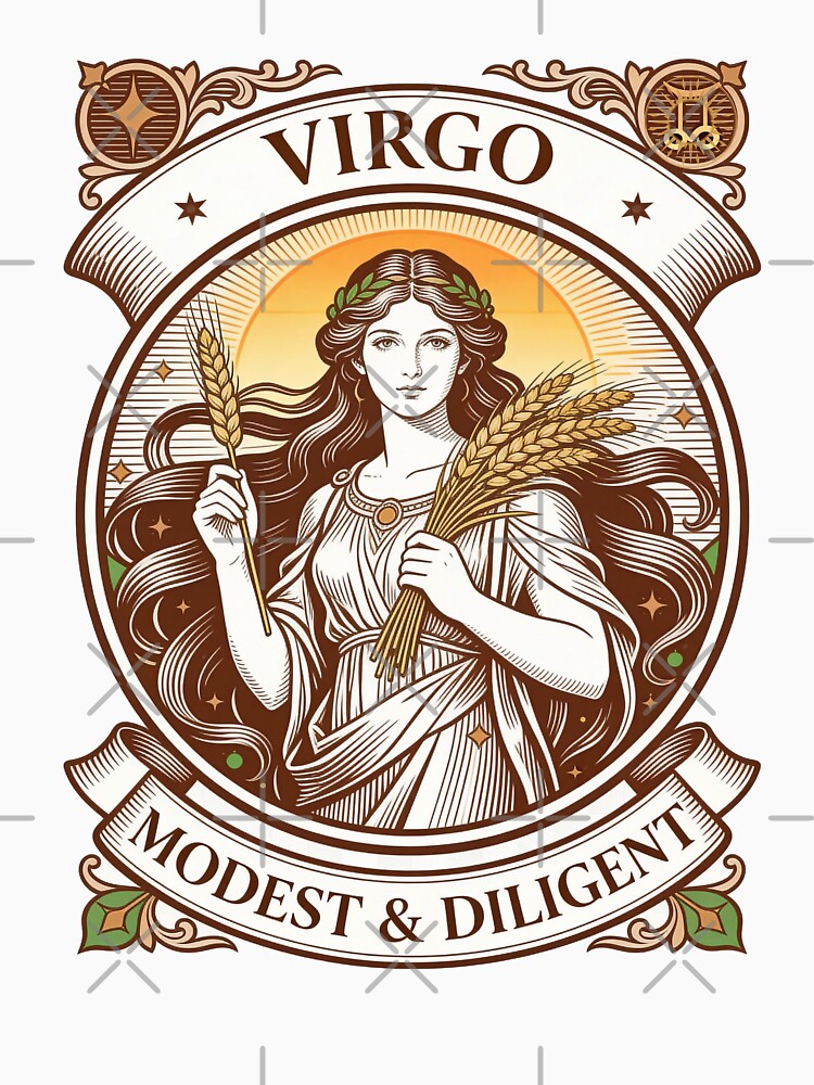 Virgo. Modest & Diligent (Version 2) by Birdie and Flynn