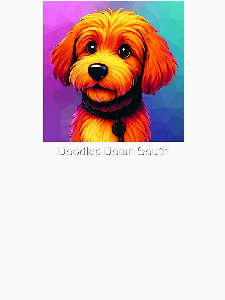 Colorful Doodle Pup - neon colors by Doodles Down South