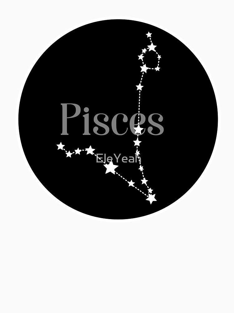 Pisces zodiac constellation (black) by EleYeah