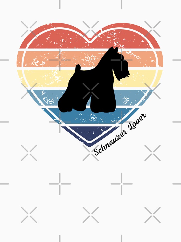 Schnauzer Lover Retro Sunset Heart by Print-A-Joke
