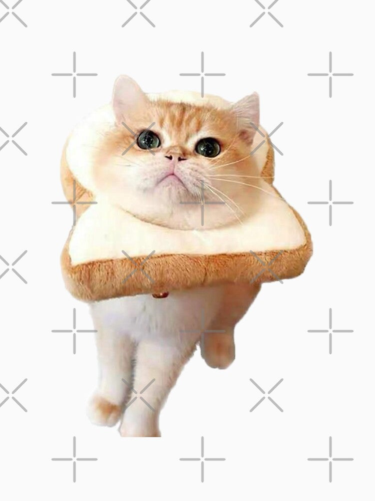 Cat Bread Head by Brendaallen Art
