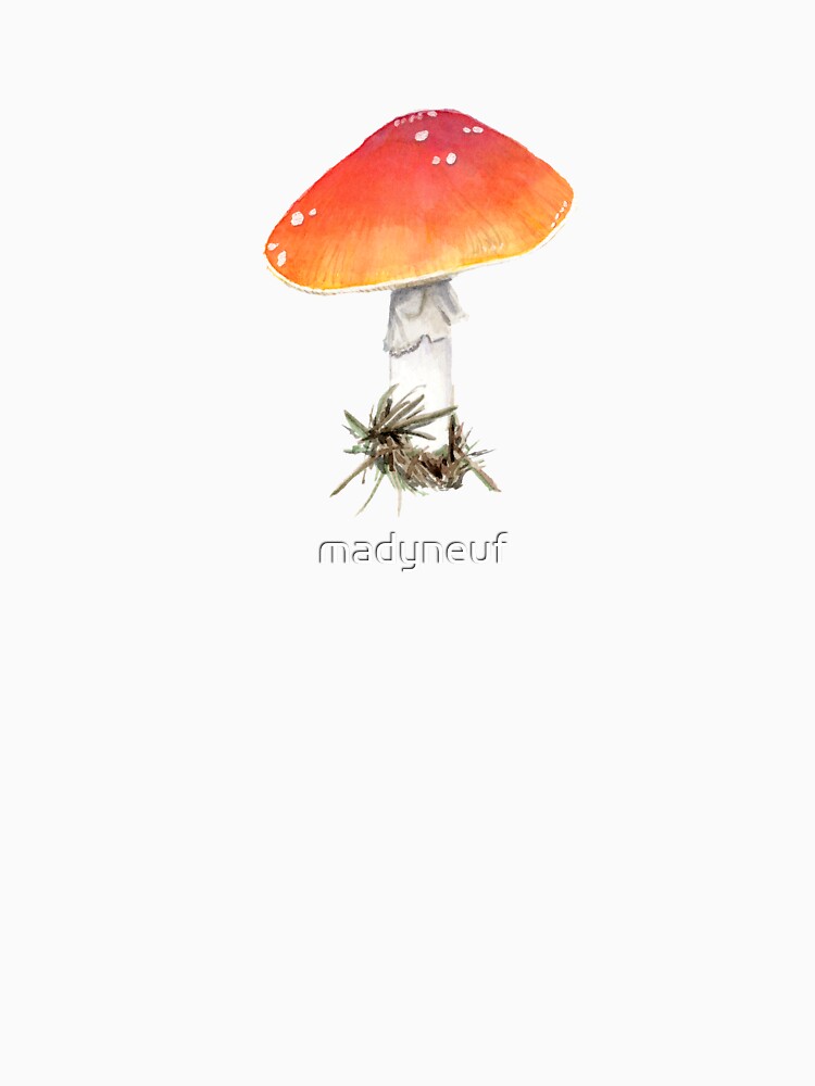 Red Watercolor Mushroom by madyneuf
