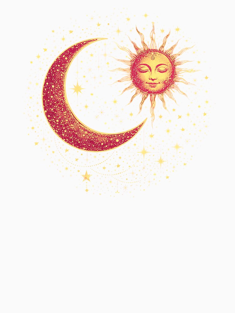 Celestial Sun and Crescent Moon Star Mandala by PrettyRottenCo