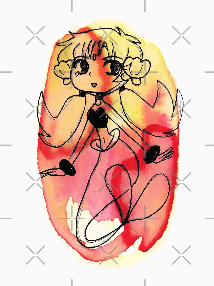 Red Mermaid Watercolor by SaradaBoru