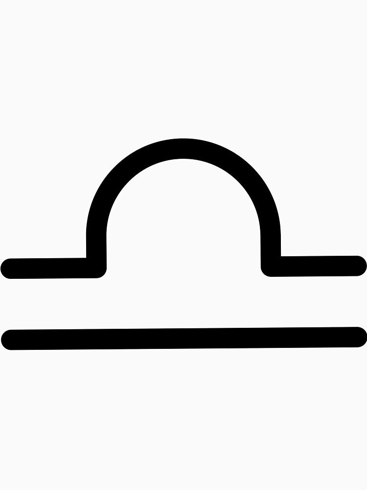 Minimalist Libra Zodiac Sign Aesthetic Symbol by debbiebento