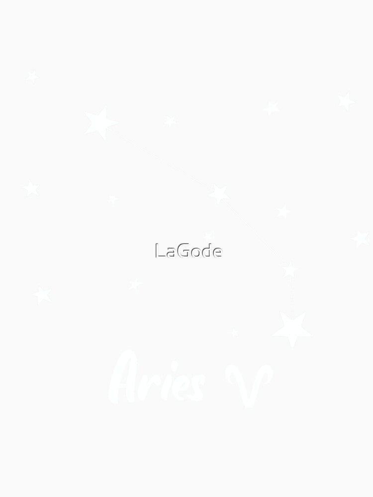Aries Zodiac Star Constellation White Lines by LaGode
