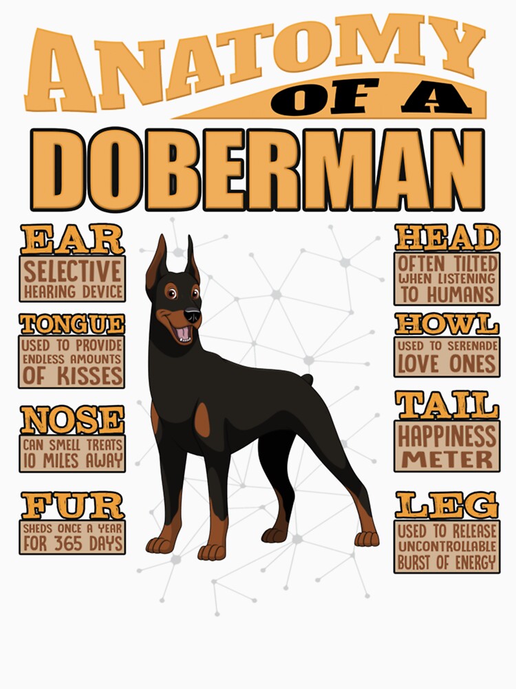 Anatomy Of A Doberman - Funny Doberman Design by AtmosApparel