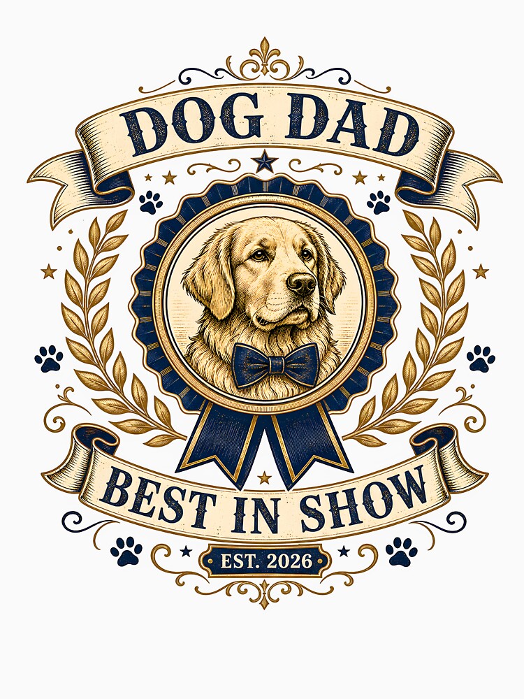 Dog Dad Best In Show Funny Father Day Pet Owner by zakariamakoudi