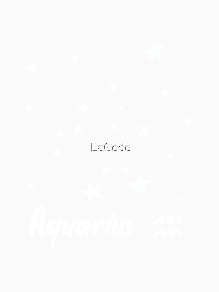 Aquarius Zodiac Star Constellation White Lines by LaGode