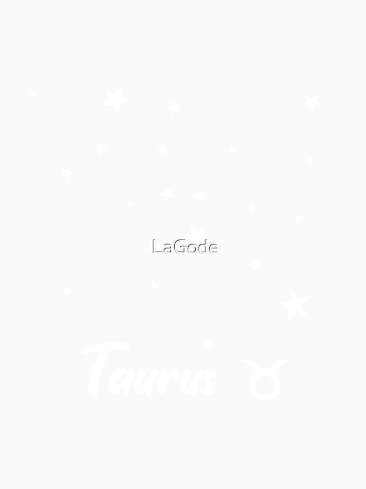 Taurs Zodiac Star Constellation White Lines by LaGode