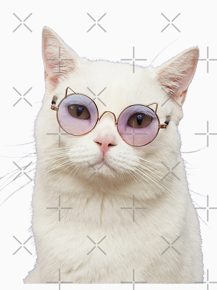 Cat Shaped Pet Glasses by Brendaallen Art
