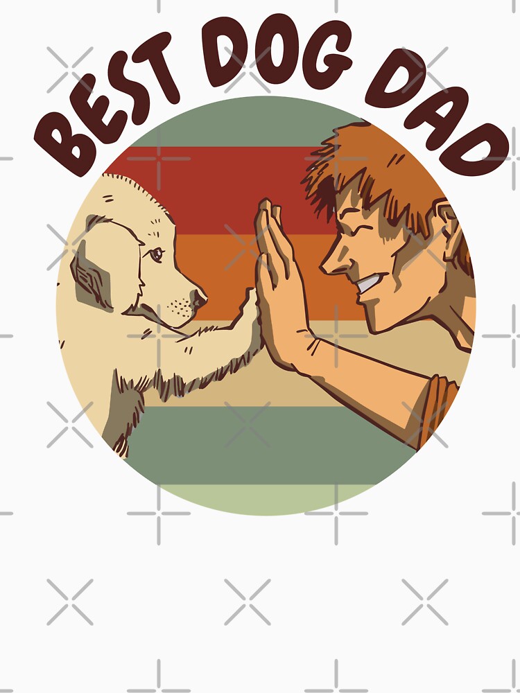 Best Dog Dad Funny Retro Father's Day by JRRTs