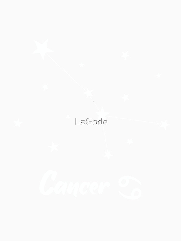 Cancer Zodiac Star Constellation White Lines by LaGode