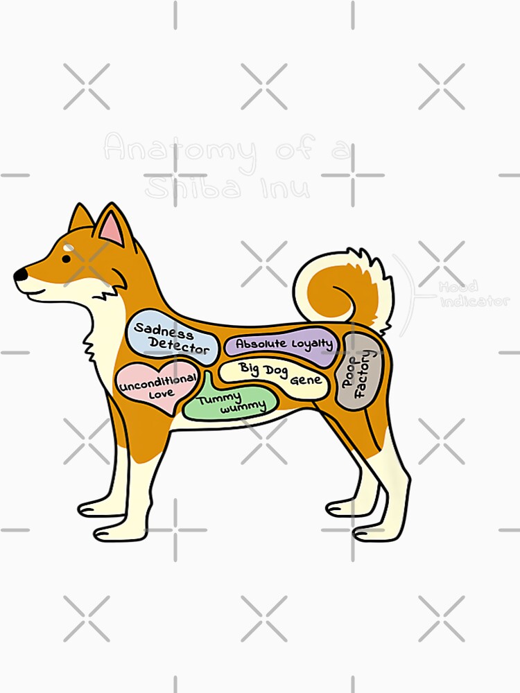 Anatomy Of A Shiba Inu Funny Dog Gift by Baudendistel