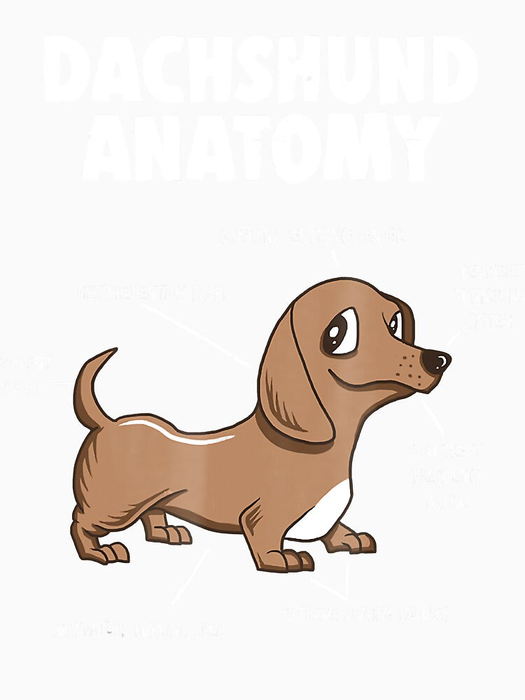 Anatomy of a Dachshund Funny Weiner Dog Lovers by NicoleStore