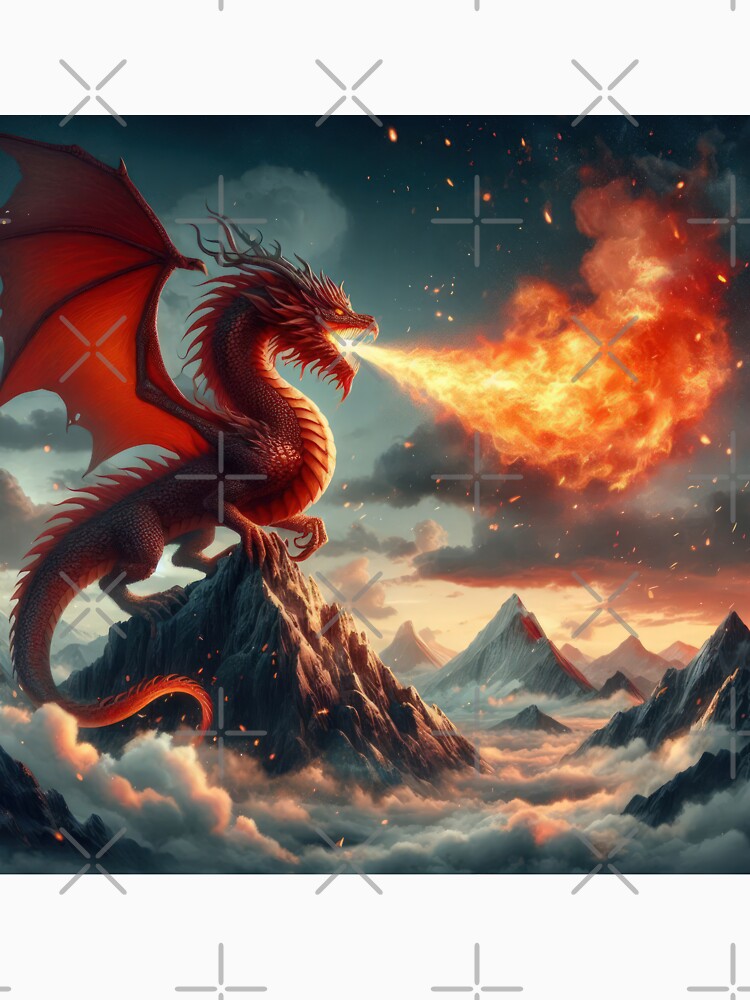 Red Dragon Guardian of the Flame by Expressions-Sel