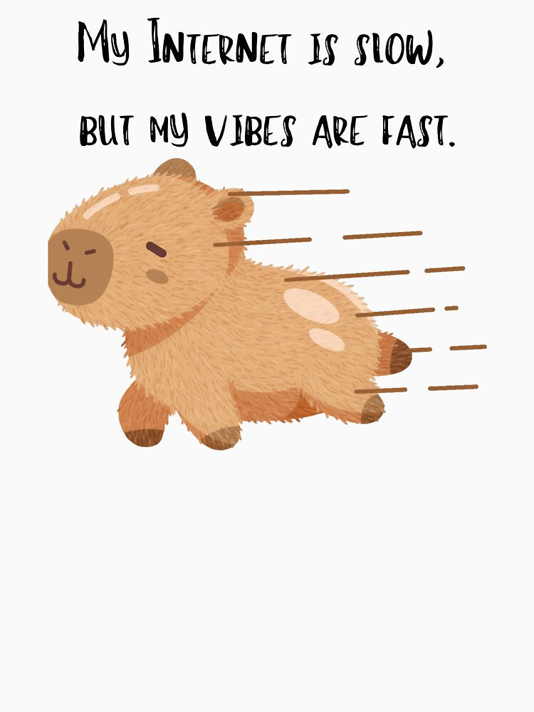 My Internet Is Slow Capybara Funny Logo by logowannawear