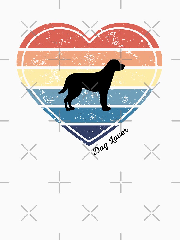 Dog Lover Retro Sunset Heart by Print-A-Joke