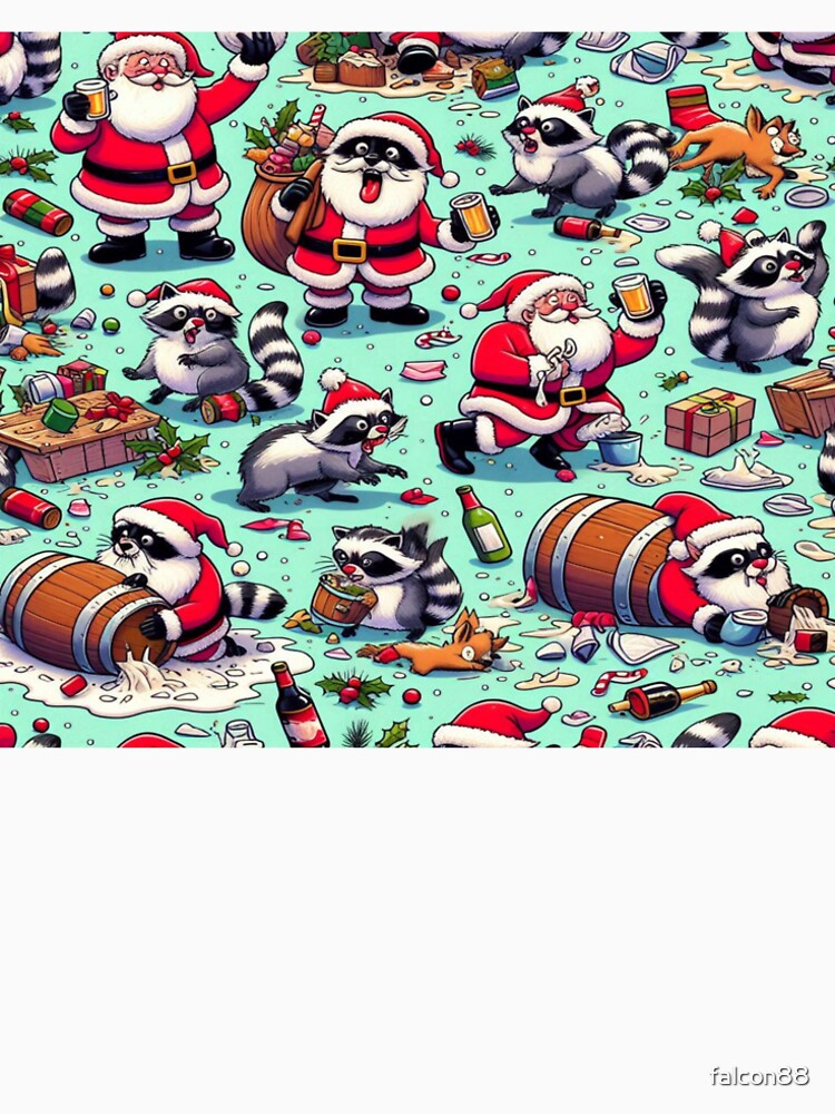 Raccoon Rebellion in Santa’s Workshop– Perfect Gift by Imaginarium of Chaos falcon88