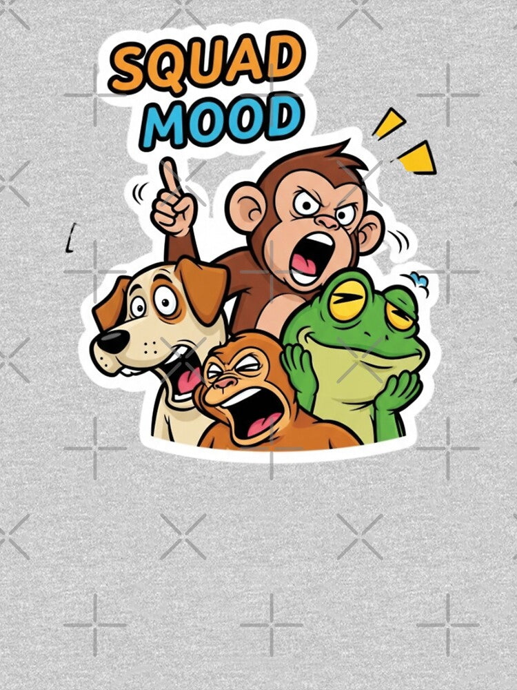 Crazy Friends Cartoon Design - Friendship Meme Vibes by Mojbin