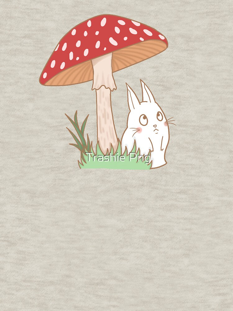 Baby Bunny Under a Mushroom by Trashie Png
